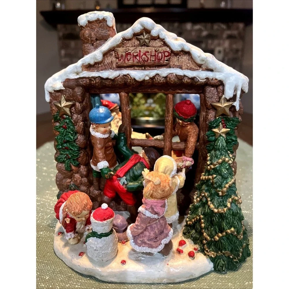 Vintage Christmas Santa's Workshop Figurine~ Great Details~EUC